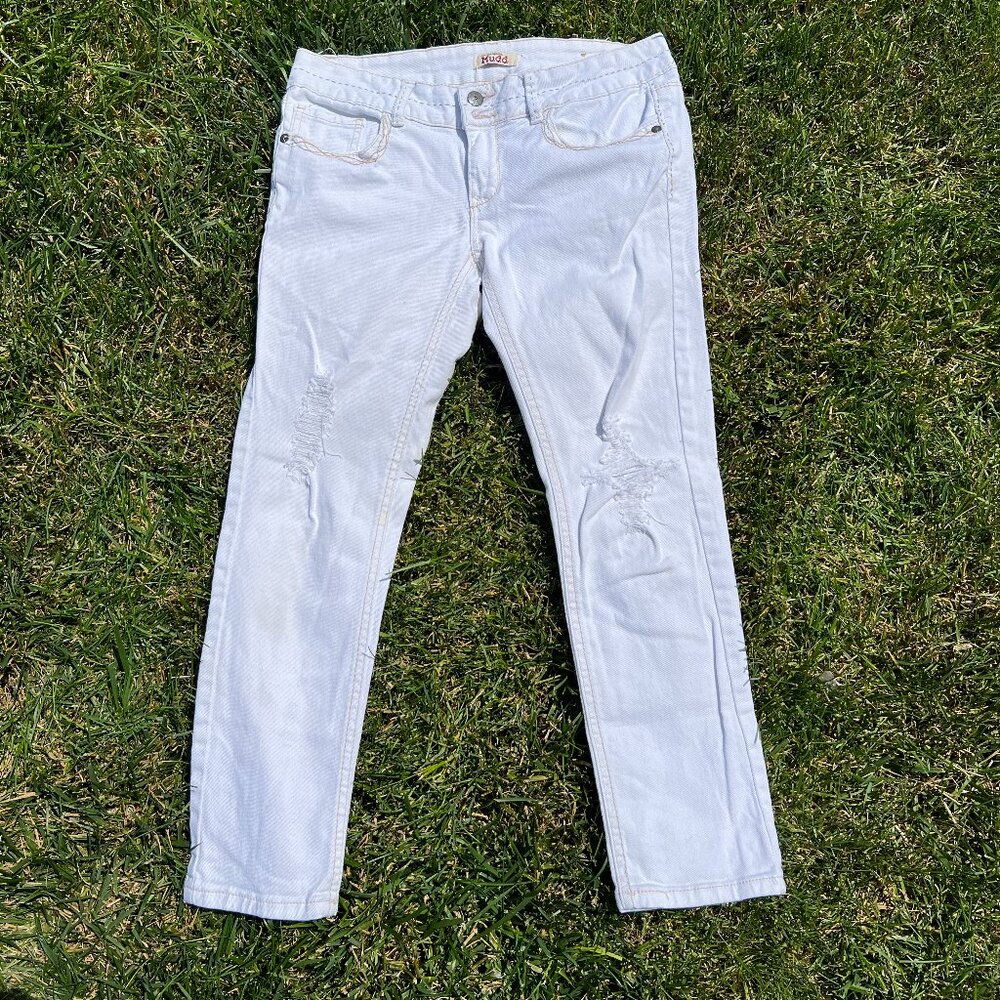 White Capri Jeans